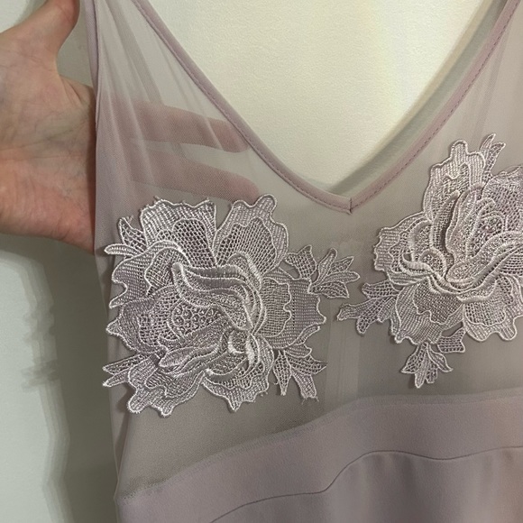 Mesh top purple body on dress - misguided - Picture 2 of 3